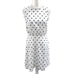 Ann Taylor Fit and Flare Ruffle Mini Dress